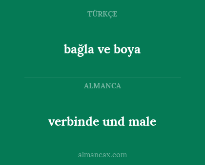 bağla ve boya - verbinde und male