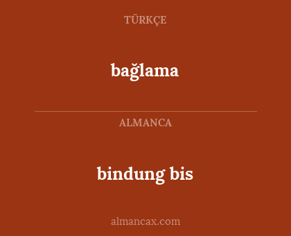 bağlama - bindung bis