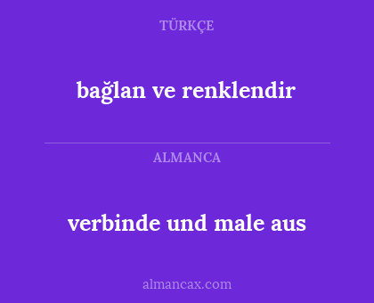 bağlan ve renklendir - verbinde und male aus
