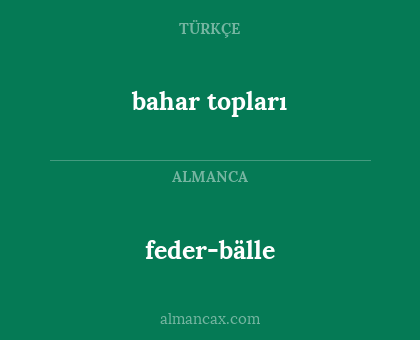 feder-bälle - bahar topları
