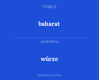 würze - baharat