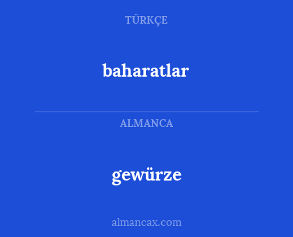 baharatlar - gewürze