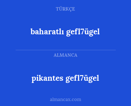pikantes gefl7ügel - baharatlı gefl7ügel