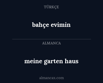 meine garten haus - bahçe evimin