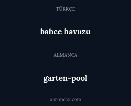 bahce havuzu - garten-pool