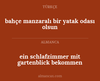 ein schlafzimmer mit gartenblick bekommen - bahçe manzaralı bir yatak odası olsun