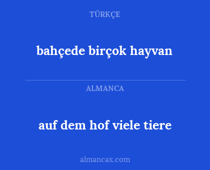 auf dem hof viele tiere - bahçede birçok hayvan