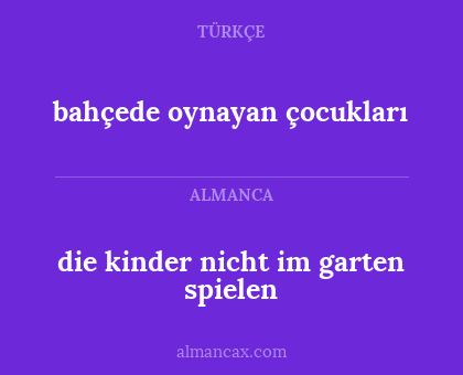 bahçede oynayan çocukları - die kinder nicht im garten spielen