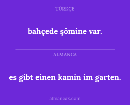 bahçede şömine var. - es gibt einen kamin im garten.