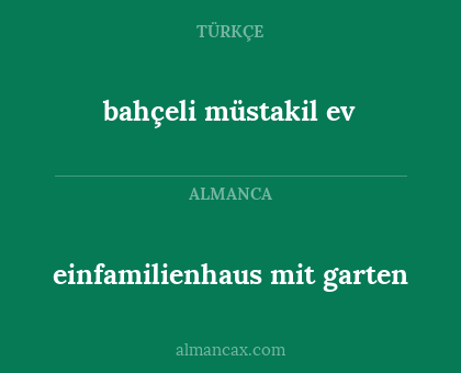bahçeli müstakil ev - einfamilienhaus mit garten