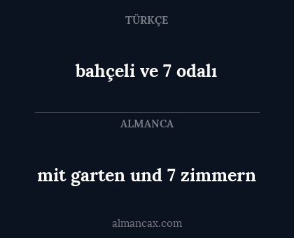 mit garten und 7 zimmern - bahçeli ve 7 odalı