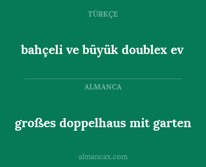 großes doppelhaus mit garten - bahçeli ve büyük doublex ev