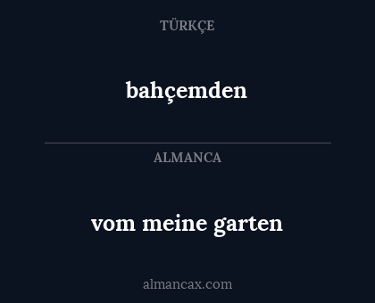 bahçemden - vom meine garten