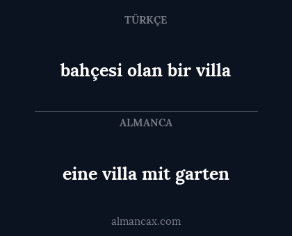 bahçesi olan bir villa - eine villa mit garten