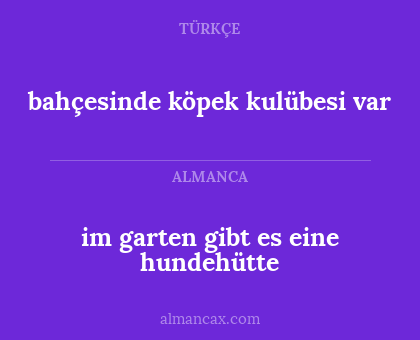 bahçesinde köpek kulübesi var - im garten gibt es eine hundehütte