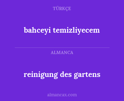 reinigung des gartens - bahceyi temizliyecem