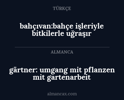 bahçıvan:bahçe işleriyle bitkilerle uğraşır - gärtner: umgang mit pflanzen mit gartenarbeit