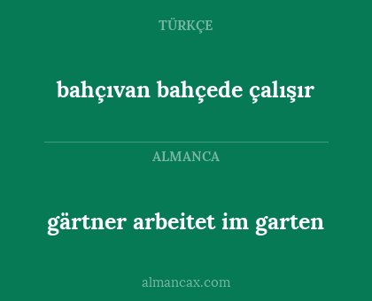 bahçıvan bahçede çalışır - gärtner arbeitet im garten