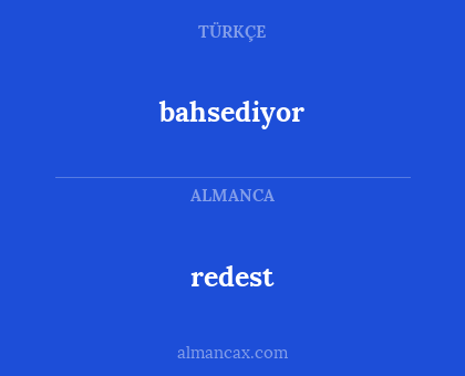 bahsediyor - redest