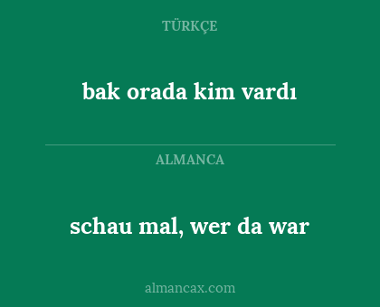 bak orada kim vardı - schau mal, wer da war