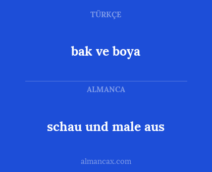 bak ve boya - schau und male aus