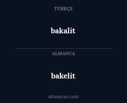 bakelit - bakalit