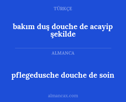 pflegedusche douche de soin - bakım duş douche de acayip şekilde