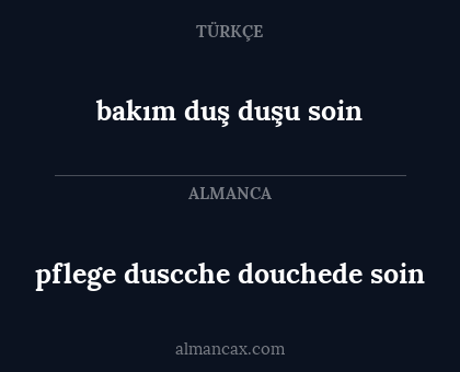 pflege duscche douchede soin - bakım duş duşu soin