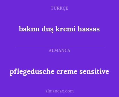 pflegedusche creme sensitive - bakım duş kremi hassas