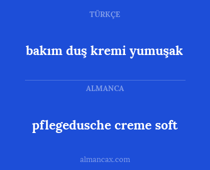 bakım duş kremi yumuşak - pflegedusche creme soft