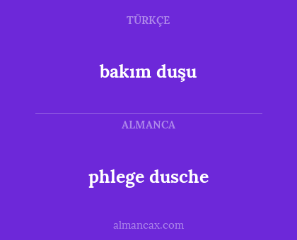 phlege dusche - bakım duşu