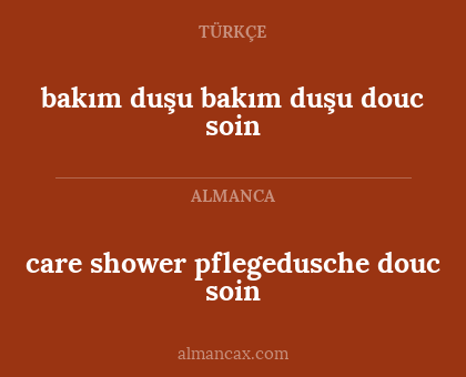 care shower pflegedusche douc soin - bakım duşu bakım duşu douc soin