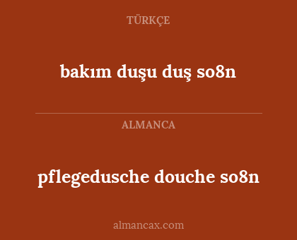 pflegedusche douche so8n - bakım duşu duş so8n