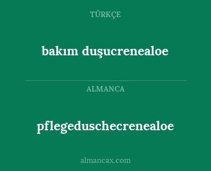 pflegeduschecrenealoe - bakım duşucrenealoe
