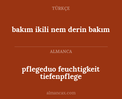 pflegeduo feuchtigkeit tiefenpflege - bakım ikili nem derin bakım