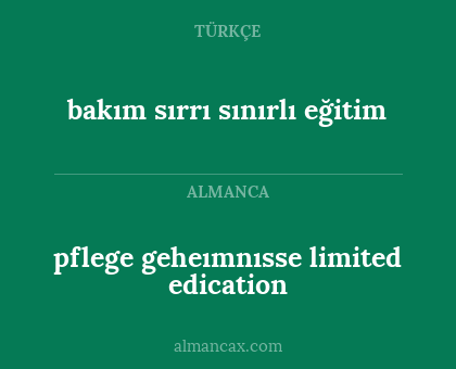 pflege geheımnısse limited edication - bakım sırrı sınırlı eğitim