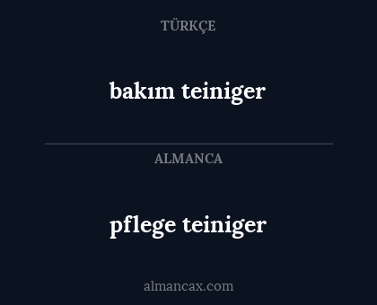 bakım teiniger - pflege teiniger