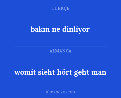 bakın ne dinliyor - womit sieht hört geht man