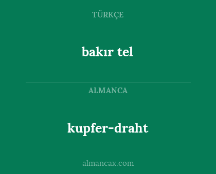 bakır tel - kupfer-draht
