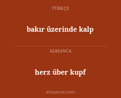 herz über kupf - bakır üzerinde kalp