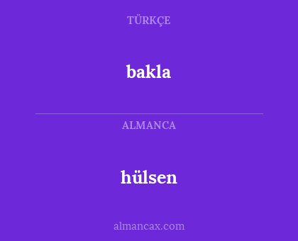 bakla - hülsen