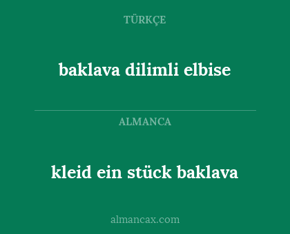 kleid ein stück baklava - baklava dilimli elbise