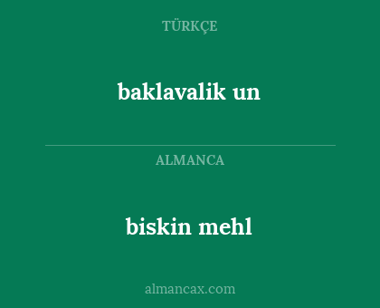 baklavalik un - biskin mehl