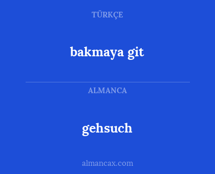 gehsuch - bakmaya git