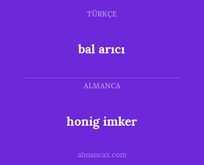 honig imker - bal arıcı