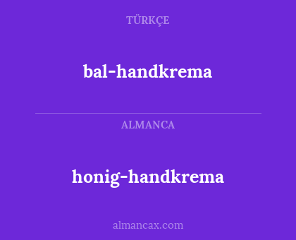 bal-handkrema - honig-handkrema
