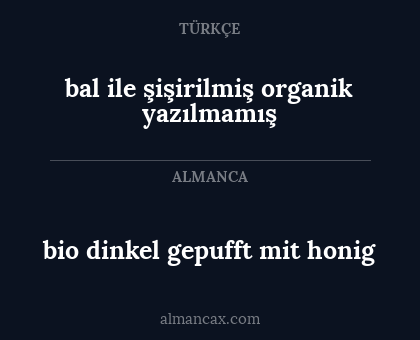 bal ile şişirilmiş organik yazılmamış - bio dinkel gepufft mit honig