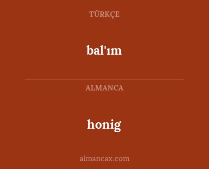 honig - bal'ım