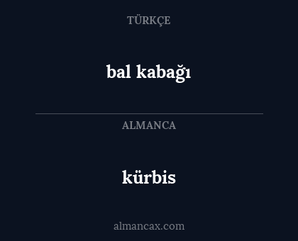 kürbis - bal kabağı