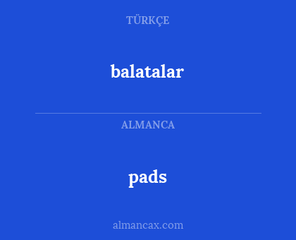 balatalar - pads